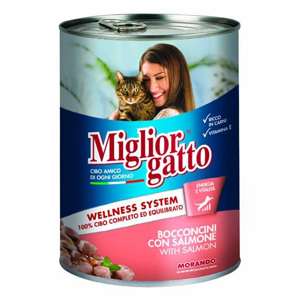Miglior Somon Balıklı Yetişkin Konserve Kedi Maması 405 Gr
