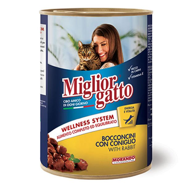 Miglior Tavşanlı Yetişkin Konserve Kedi Maması 405 Gr