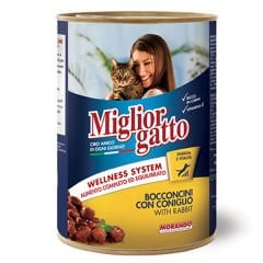 Miglior Tavşanlı Yetişkin Konserve Kedi Maması 405 Gr