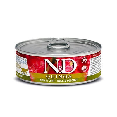 N&D Quinoa Skın Ördek ve Hindistan Cevizli Kedi Konservesi 80 gr
