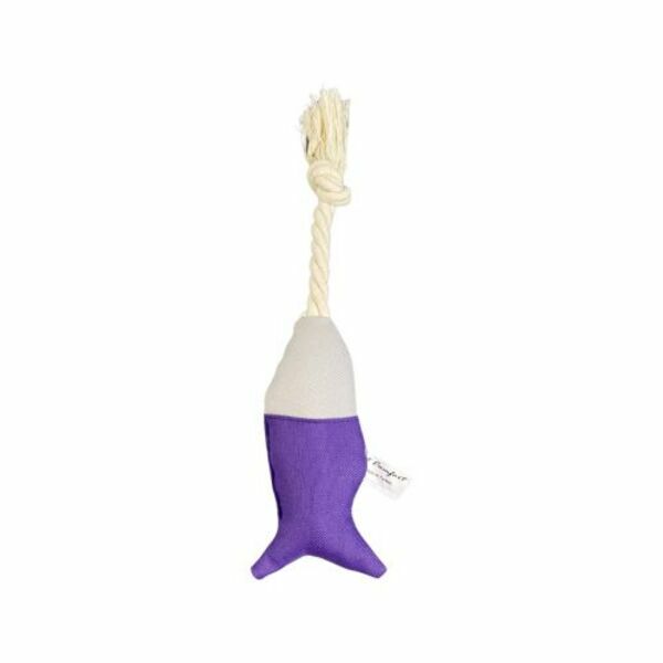 Pet Comfort İpli Balık Su Geçirmez Kedi Oyuncağı Açık Gri/Mor 6x24 Cm