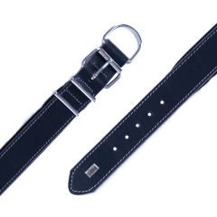 Doggie Dayanıklı Deri Köpek Boyun Tasması Medium Siyah 4x52-60 Cm