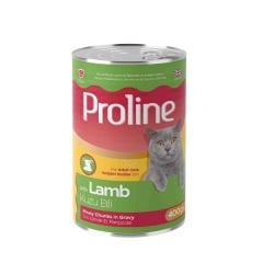 Proline Sos İçinde Et Parçacıklı Kuzu Etli Yetişkin Konserve Kedi Maması 400 Gr