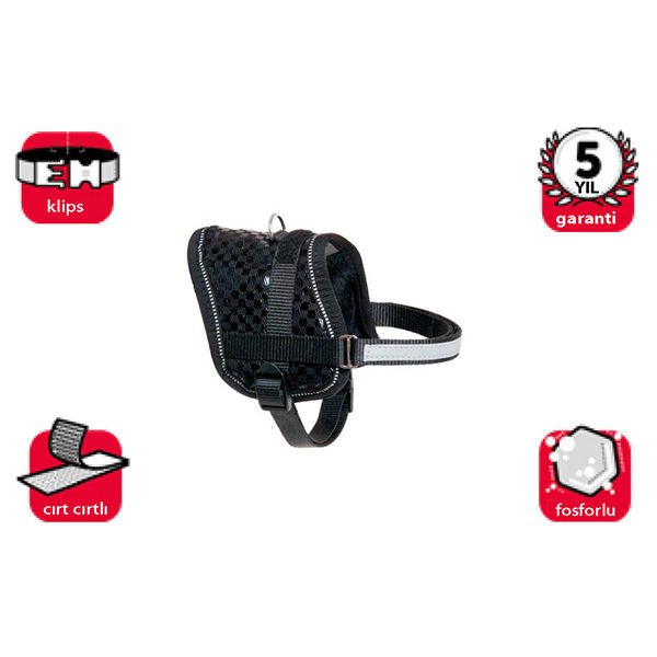 Karlie Reflektörlü Köpek Göğüs Tasması Xsmall Siyah 31-40 Cm