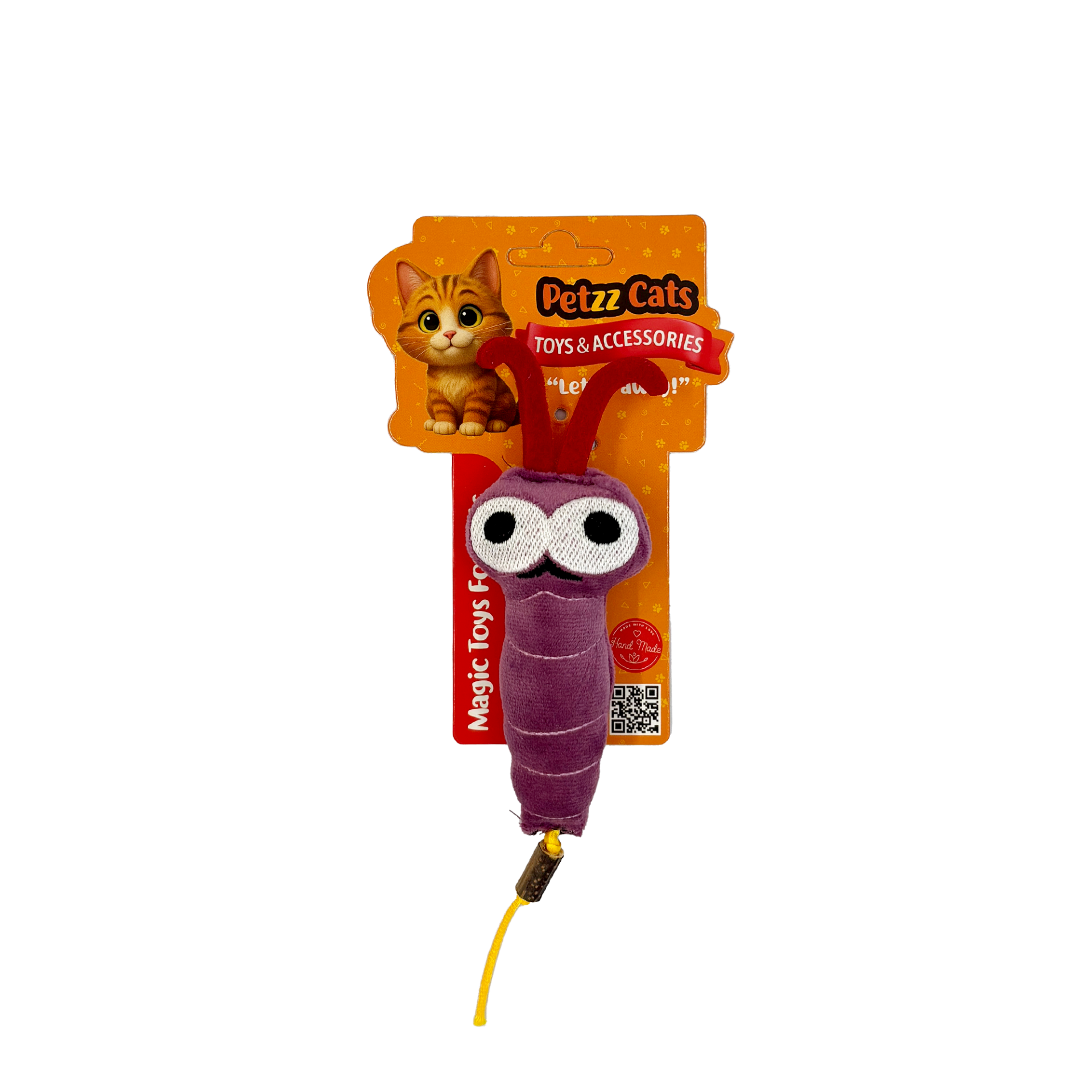 PetzzCats July Matatabi ve Çıngırak Sesli Peluş Kedi Oyuncağı Pembe 20x7 Cm
