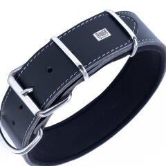 Doggie Dayanıklı Deri Köpek Boyun Tasması Small Siyah 5x50-60 Cm