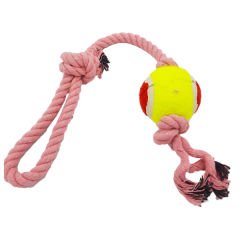 Euro Dog Köpek Diş İpi 3 Düğümlü Tenis Toplu Beyaz/Yeşil 54 Cm