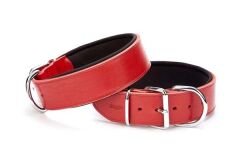 Doggie Güçlü Deri Köpek Boyun Tasması Small Kırmızı 5x50-60 Cm