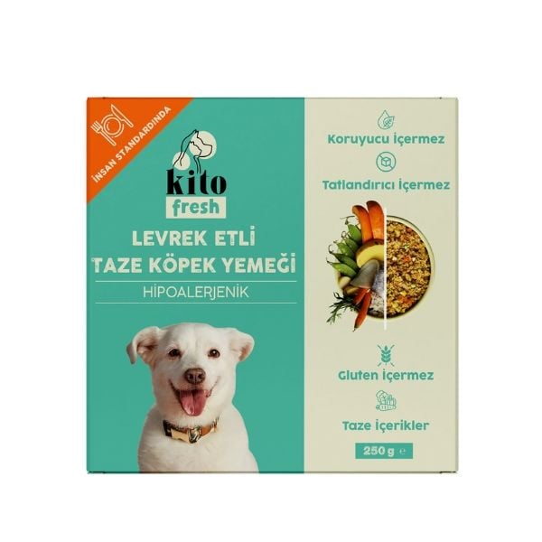 Kito Fresh Levrek Etli Hipoalerjenik Taze Köpek Yemeği 250 Gr
