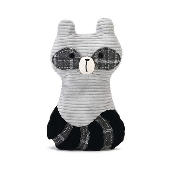Karlie Peluş Rakun Köpek Oyuncağı Gri/Siyah 25.5 Cm