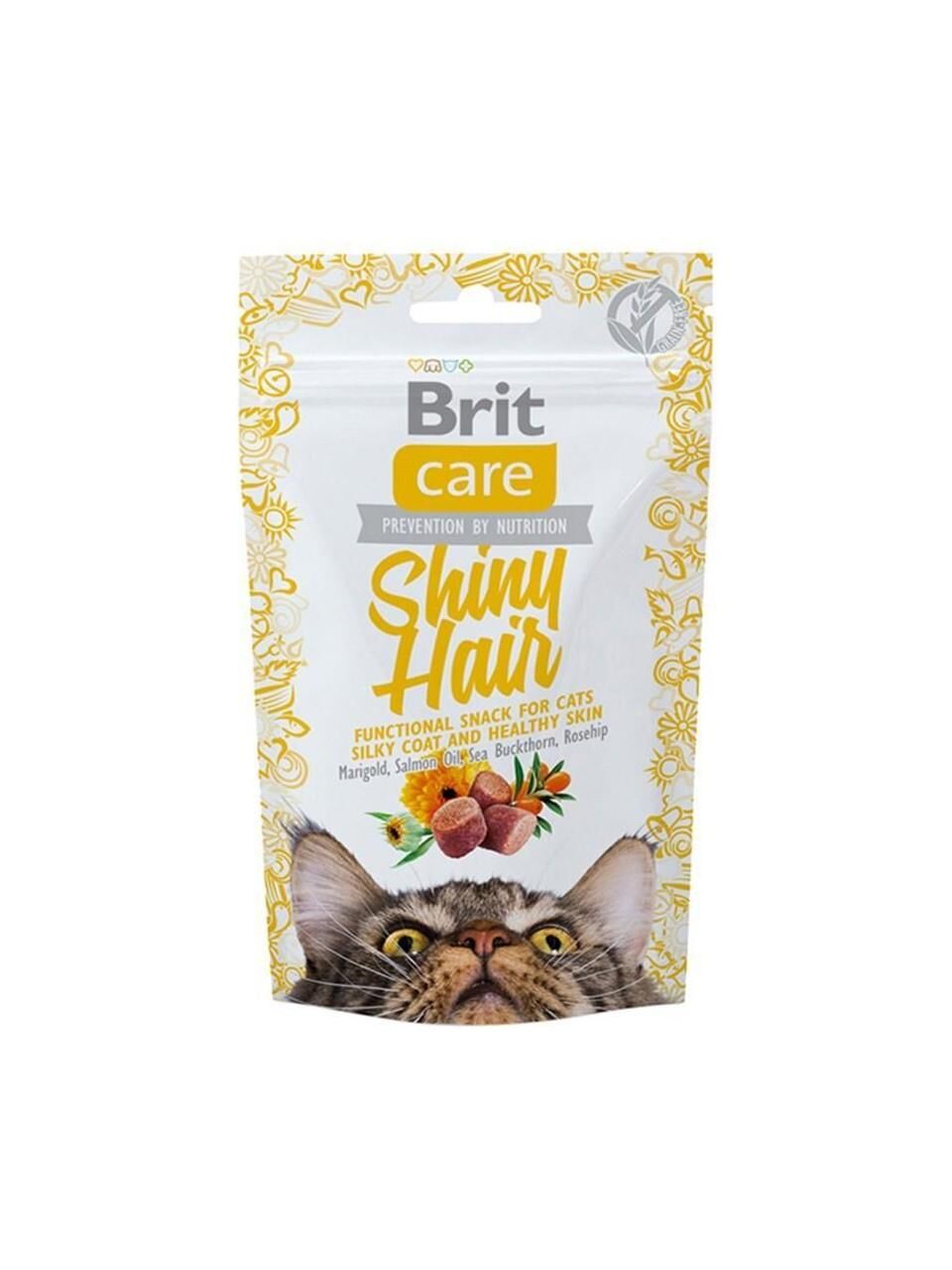 Brit Care Snack Shiny Hair Kedi Tüy Bakım Ödül Maması 50 gr