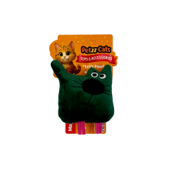 PetzzCats Kedy Matatabi ve Çıngırak Sesli Peluş Kedi Oyuncağı Yeşil 10x7 Cm