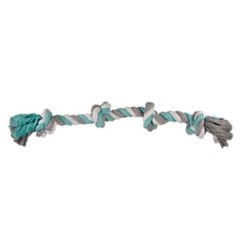 Flamingo 4 Düğümlü İp Köpek Oyuncağı Yeşil/Beyaz/Gri 60 Cm