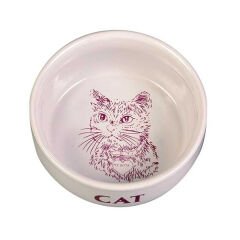 Trixie Kedi Seramik Mama ve Su Kabı Beyaz 0.3 Lt 11 Cm
