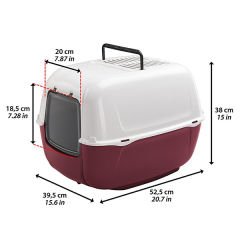 Ferplast Prima Karbon Filtreli Kapalı Kedi Tuvaleti 52.5x39.5x38 Cm