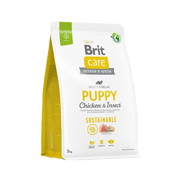 Brit Care Sustainable Tavuklu ve Böcek Proteinli Yavru Köpek Maması 3 Kg