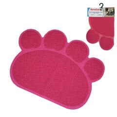 Euro Cat Pati Desenli Kedi Tuvalet Paspası Pembe 60x45 Cm