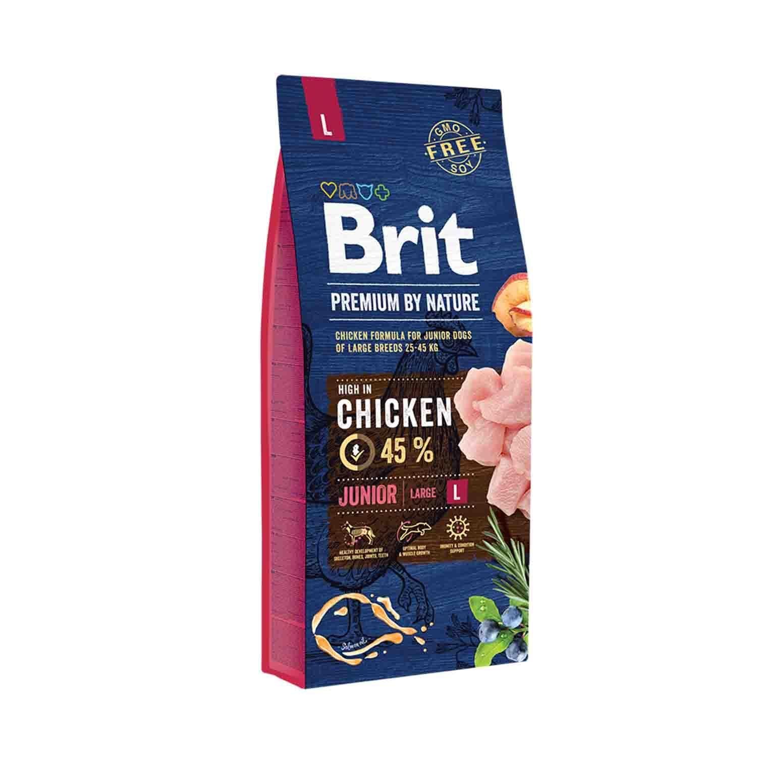 Brit Premium By Nature Tavuklu Büyük Irk Yavru Köpek Maması 15 kg