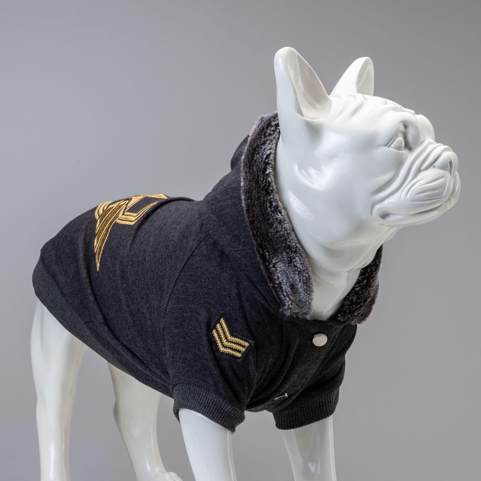 Lindo Dogs Army General Sweatshirt Köpek Kıyafeti Antrasit Beden 5