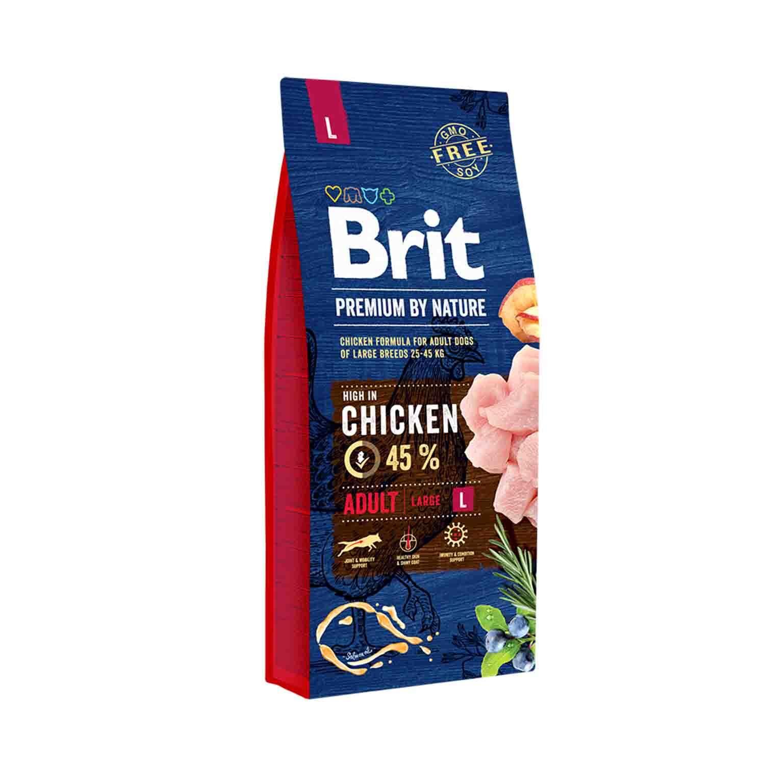 Brit Premium By Nature Tavuklu Büyük Irk Yetişkin Köpek Maması 15 kg