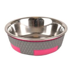 Flamingo Trimond Metal Mama Kabı Gri Pembe 400 ml 14 cm