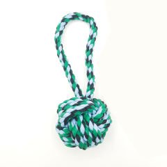 Euro Dog Örme Topuzlu Diş İpi Köpek Oyuncağı Mavi/Yeşil 18 Cm