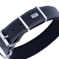 Doggie Güçlü Deri Çivili Köpek Boyun Tasması Small Siyah 4x47-55 Cm