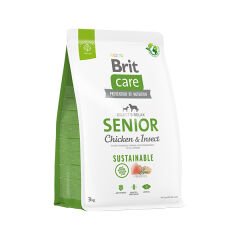 Brit Care Sustainable Tavuklu ve Böcek Proteinli Yaşlı Köpek Maması 3 Kg