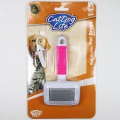 Catdoglife Kedi ve Köpek İçin İnce Tel Fırça Tarama Fırçası ve Tarak (L)
