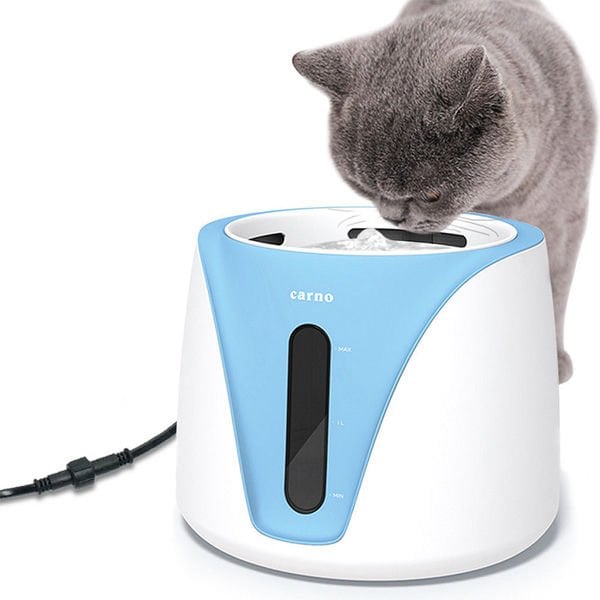Carno Otomatik Kedi ve Köpek Suluğu Beyaz/Mavi 19x19x15.5 Cm 2 Lt