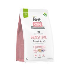 Brit Care Sustainable Sensitive Balıklı ve Böcek Proteinli Yetişkin Köpek Maması 3 Kg