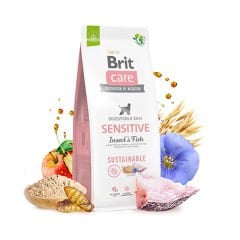 Brit Care Sustainable Sensitive Balıklı ve Böcek Proteinli Yetişkin Köpek Maması 3 Kg