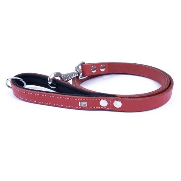 Doggie Comfort Klasik Deri Köpek Gezdirme Tasması Medium Kırmızı 3x60-60 Cm
