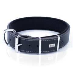 Doggie Güçlü Deri Çivili Köpek Boyun Tasması Large Siyah 4x57-65 Cm