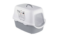 Stefanplast Cathy Griffe Gri/Beyaz Kedi Tuvaleti 56x40x40 cm