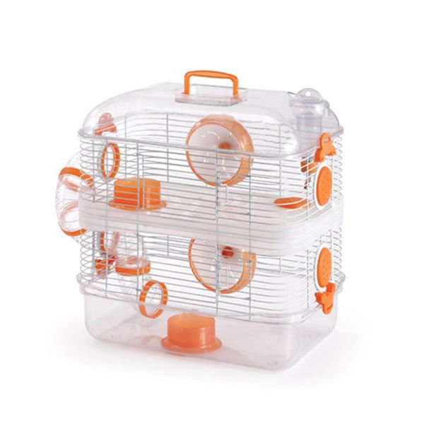 Qh Pet Cage Kemirgen Hamster Kafesi İki Katlı 40x26x49 Cm