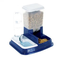 Pawise Kedi ve Küçük Irk Köpekler İçin Hazneli Mama ve Su Kabı Seti 5 Lt