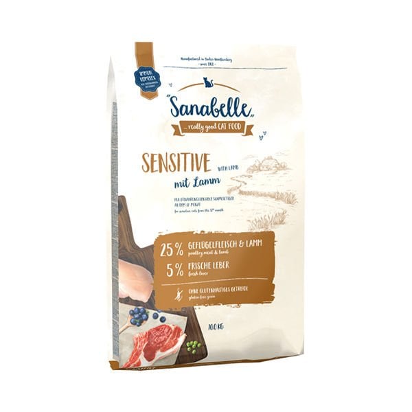 Sanabelle Sensitive Tahılsız Kuzu Etli Hassas Yetişkin Kedi Maması 10 Kg