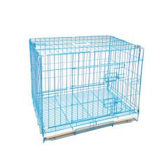 Qh Pet Cage Kedi ve Yavru Köpek Kafesi 61x43x53 Cm Mavi