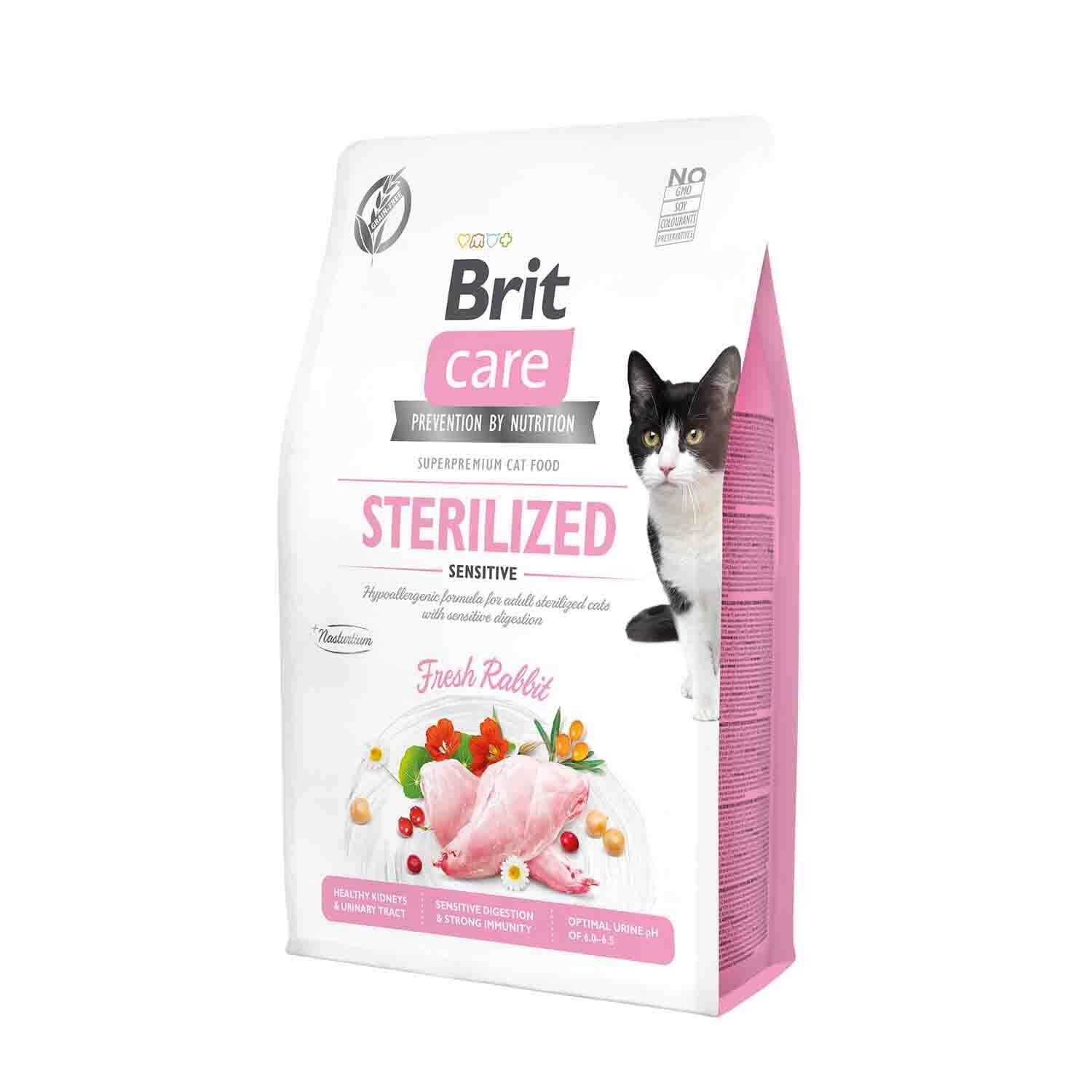 Brit Care Sensitive Tavşanlı Kısırlaştırılmış Yetişkin Kedi Maması 7 kg
