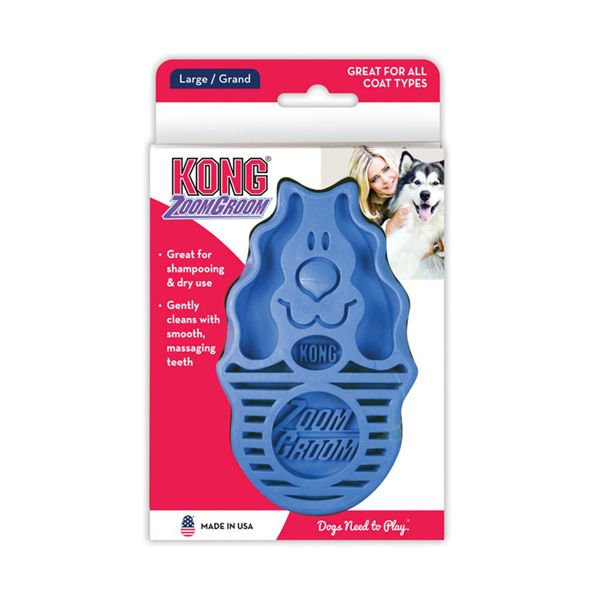 Kong Köpek Oyuncak, ZoomGroom Tarak Mavi 11 Cm