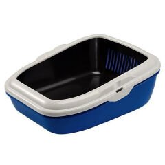 Ferplast Litter Tray Birba Açık Kedi Tuvaleti Lacivert 56x43x21 Cm