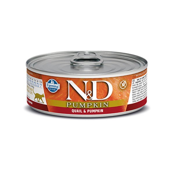 N&D Pumpkin Balkabaklı ve Bıldırcınlı Konserve Kedi Maması 70 Gr