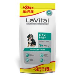 Lavital Büyük Irk Somonlu Yavru Köpek Maması 12+3 Kg
