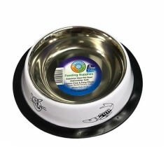 Joypet Çelik Mama ve Su Kabı Beyaz 240 ml