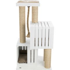 Trixie Nordic Kedi Tırmalama ve Oyun Evi Beyaz/Kum Beji 114 Cm