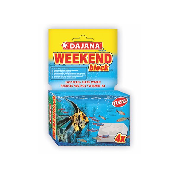 DajanaWeekend Block Akvaryum Balıkları için Tatil Yemi 4 Adet 25 Gr