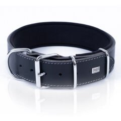 Doggie Güçlü Deri Çivili Köpek Boyun Tasması Large Siyah 5x60-70 Cm