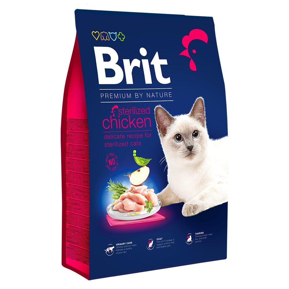 Brit Premium Tavuk Etli Kısırlaştırılmış Yetişkin Kedi Maması 8 kg