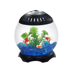 Resun Led Işıklı Fanus Akvaryum Siyah 23x23x24 Cm